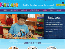 Tablet Screenshot of kidzland.org